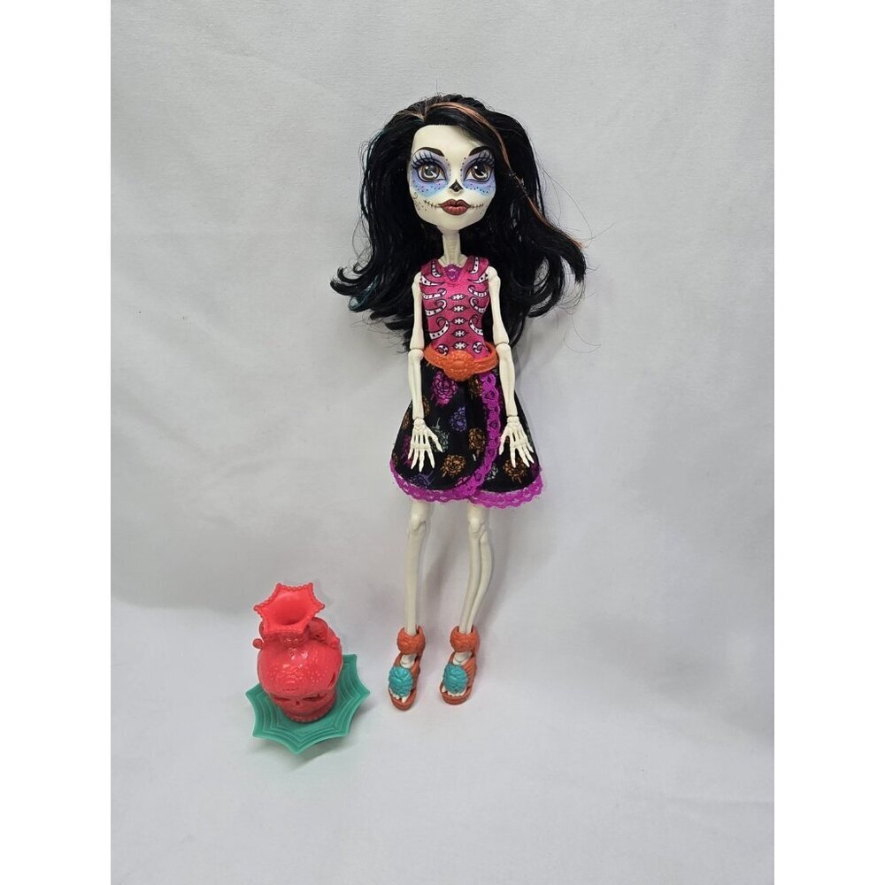 Monster High Art Class Skelita Calaveras Doll- Glue Seepage On Hair